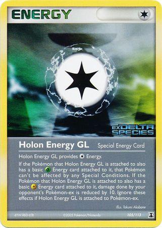 105, EX: Delta Species, Rare, Reverse Holofoil Holon Energy GL (105/113) (Stamped) [EX: Delta Species] - Trading Card World