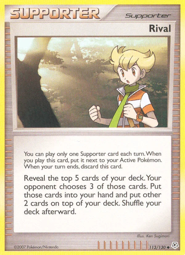 113, Diamond & Pearl: Base Set, Normal, Reverse Holofoil, Supporter, Uncommon Rival (113/130) [Diamond & Pearl: Base Set] - Trading Card World