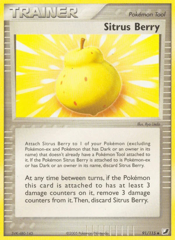 91, EX: Unseen Forces, Item, Normal, Uncommon Sitrus Berry (91/115) [EX: Unseen Forces] - Trading Card World