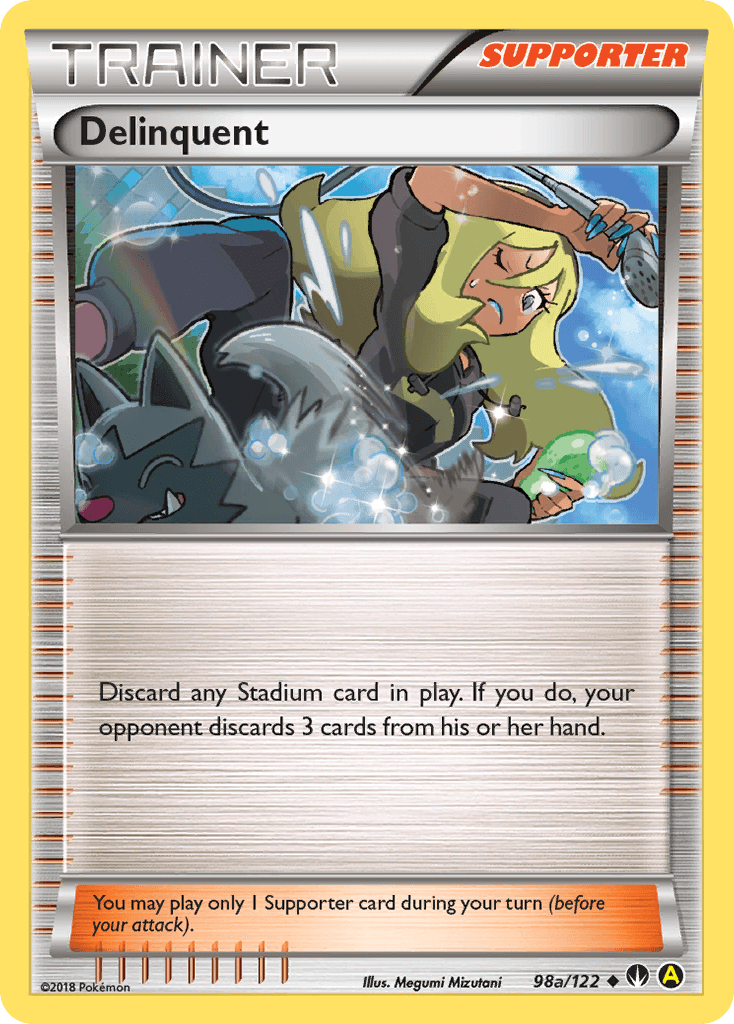98a, Alternate Art Promos, Holofoil, Promo, Supporter Delinquent (98a/122) [Alternate Art Promos] - Trading Card World