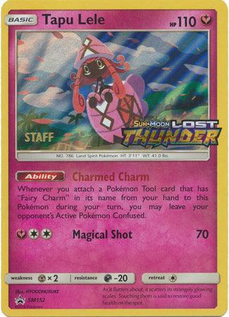 Darkness[-20], Fairy, Holofoil, Metal[×2], Promo, SM152, Sun & Moon: Black Star Promos Tapu Lele (SM152) (Staff Prerelease Promo) [Sun & Moon: Black Star Promos] - Trading Card World