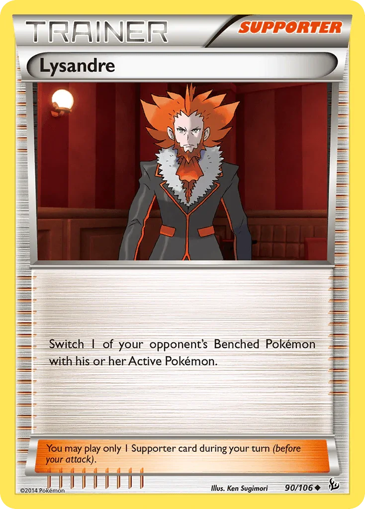 90, Normal, Reverse Holofoil, Supporter, Uncommon, XY: Flashfire Lysandre (90/106) [XY: Flashfire] - Trading Card World