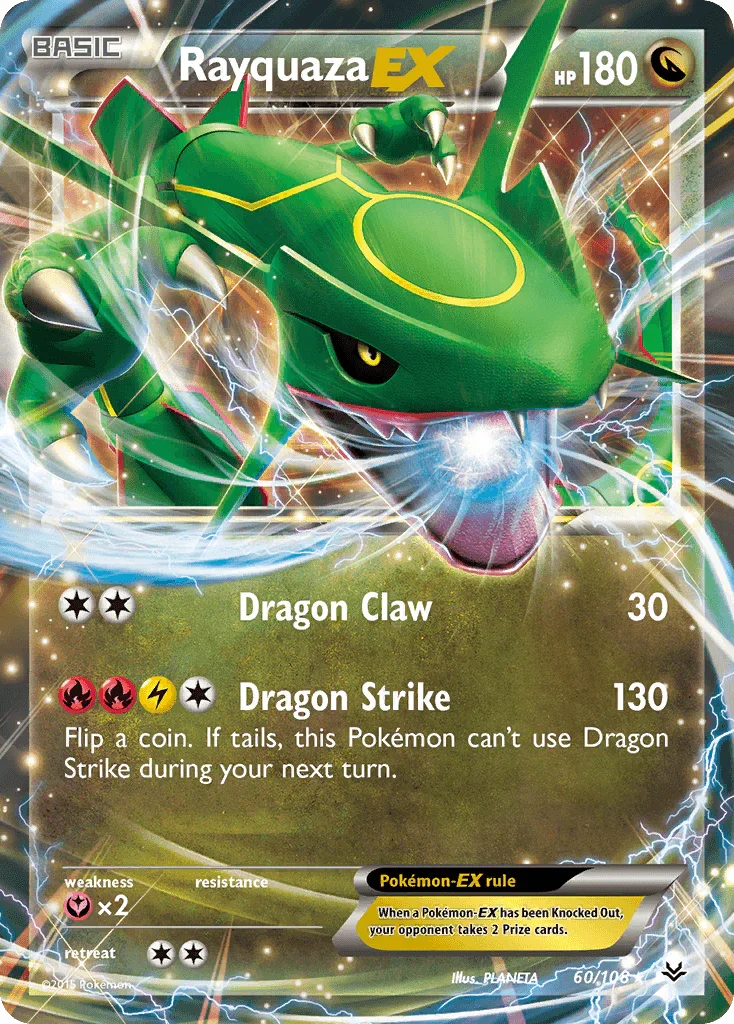 60, Dragon, Fairy[×2], Holofoil, Ultra Rare, XY: Roaring Skies Rayquaza EX (60/108) [XY: Roaring Skies] - Trading Card World