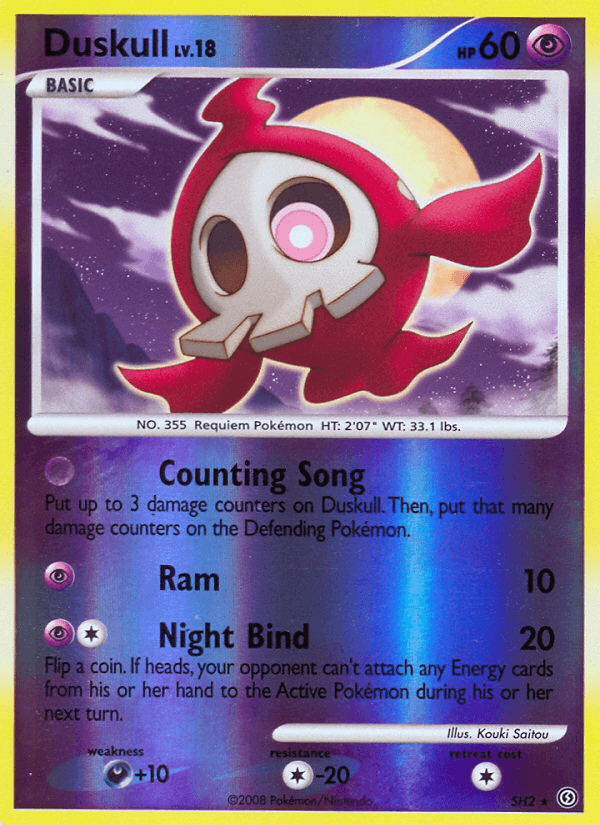 Colorless[-20], Darkness[+10], Diamond & Pearl: Stormfront, Holo Rare, Holofoil, Psychic, Reverse Holofoil, SH2 Duskull (SH2) [Diamond & Pearl: Stormfront] - Trading Card World