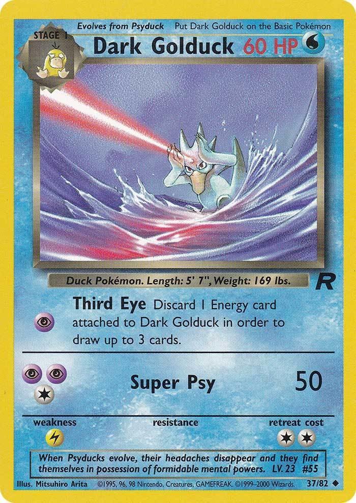 37, Lightning[×2], Normal, Team Rocket Unlimited, Uncommon, Water Dark Golduck (37/82) [Team Rocket Unlimited] - Trading Card World