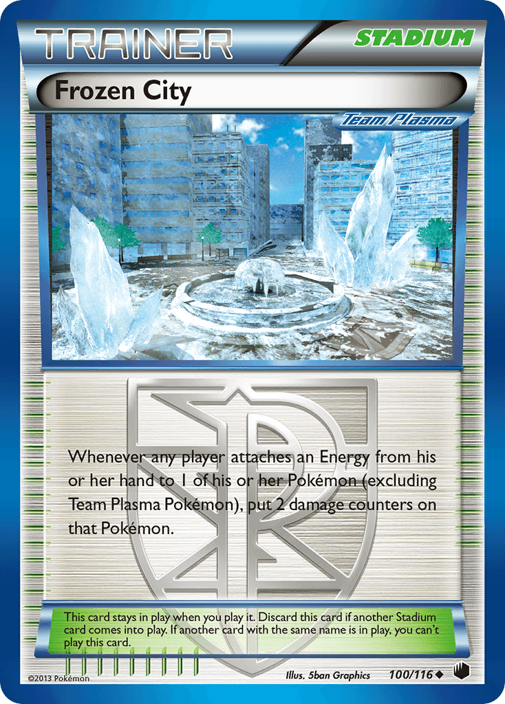 100, Black & White: Plasma Freeze, Normal, Reverse Holofoil, Stadium, Uncommon Frozen City (100/116) [Black & White: Plasma Freeze] - Trading Card World