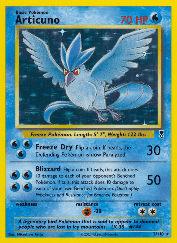 Fighting[-30], Holo Rare, Holofoil, Legendary Collection, Reverse Holofoil, Water Articuno (2/110) [Legendary Collection] - Trading Card World