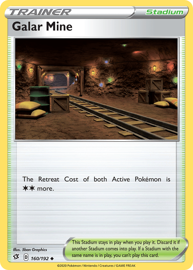 160, Normal, Reverse Holofoil, Stadium, Sword & Shield: Rebel Clash, Uncommon Galar Mine (160/192) [Sword & Shield: Rebel Clash] - Trading Card World