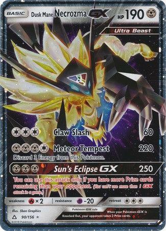 90, Fire[x2], Holofoil, Metal, Promo, Psychic[-20], Sun & Moon: Ultra Prism Dusk Mane Necrozma GX (90/156) (Jumbo Card) [Sun & Moon: Ultra Prism] - Trading Card World