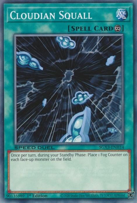 1st Edition, Common, Continuous Spell, Speed Duel GX: Duelists of Shadows, Spell Cloudian Squall [SGX3-ENH14] Common - Trading Card World