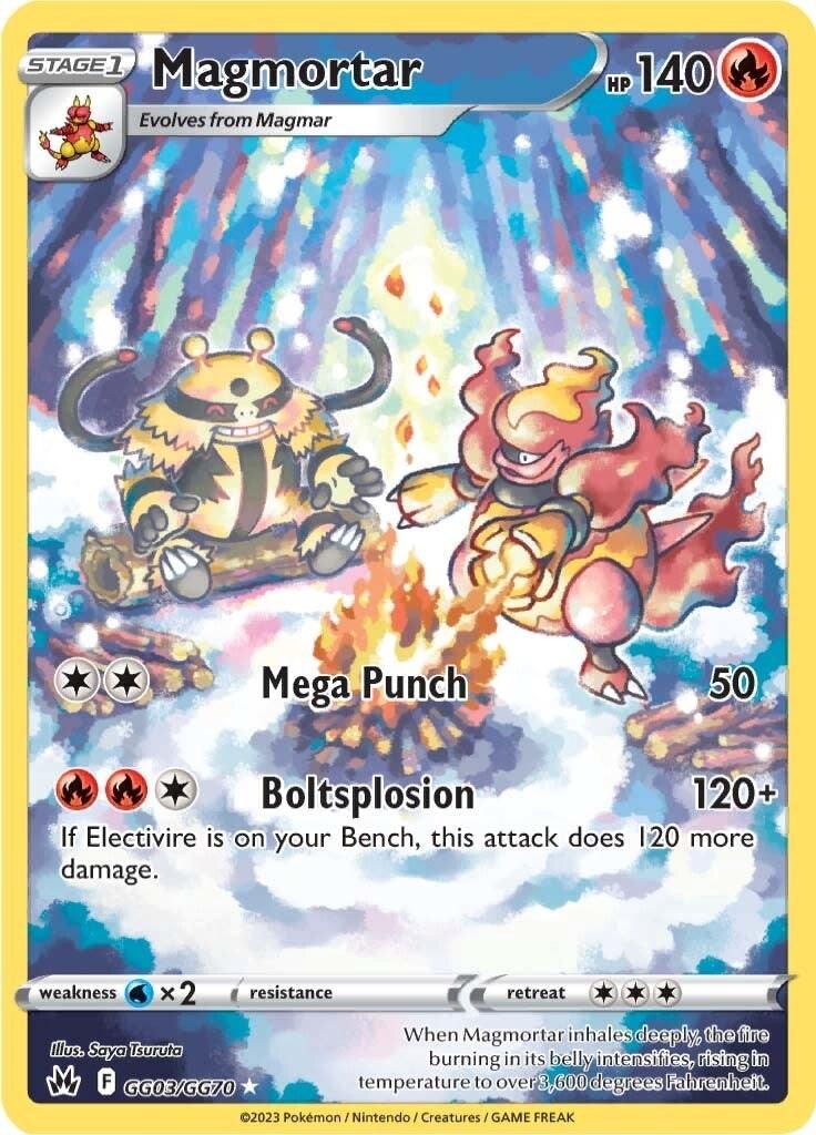 Fire, GG03, Holo Rare, Holofoil, Sword & Shield: Crown Zenith, Wx2 Magmortar (GG03/GG70) [Sword & Shield: Crown Zenith] - Trading Card World