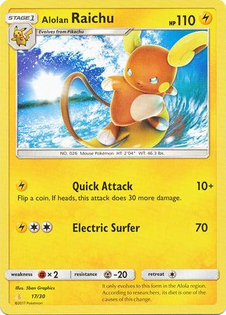 17, Fighting[×2], Lightning, Metal[-20], Normal, Promo, Sun & Moon: Trainer Kit - Alolan Raichu Alolan Raichu (17/30) [Sun & Moon: Trainer Kit - Alolan Raichu] - Trading Card World
