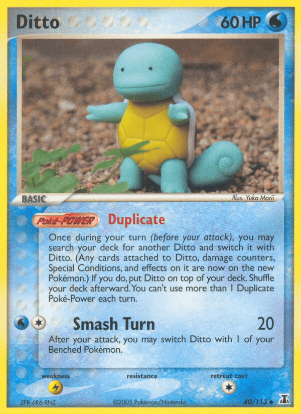 40, EX: Delta Species, Lightning[×2], Normal, Uncommon, Water Ditto (40/113) [EX: Delta Species] - Trading Card World