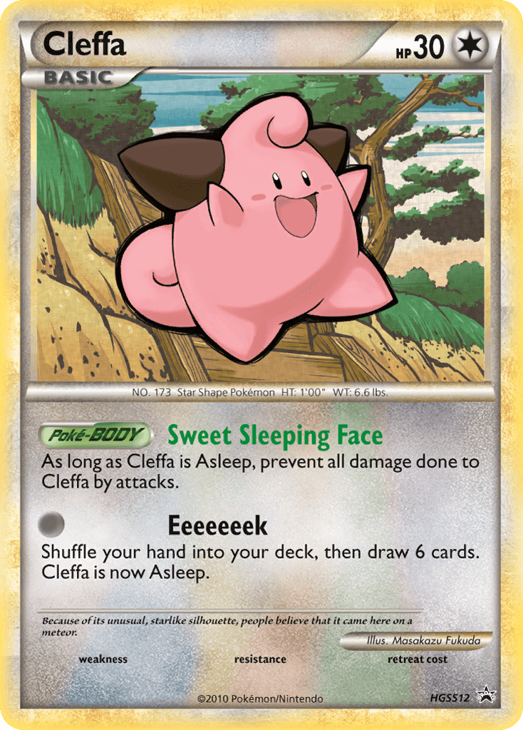Black Star Promo, Colorless, HeartGold & SoulSilver: Black Star Promos, HGSS12, Holofoil Cleffa (HGSS12) [HeartGold & SoulSilver: Black Star Promos] - Trading Card World