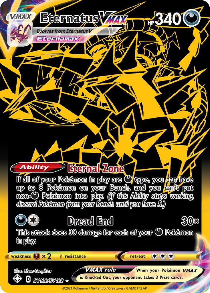 Darkness, Fighting[×2], Holofoil, Secret Rare, SV122, Sword & Shield: Shining Fates Eternatus VMAX (SV122/SV122) [Sword & Shield: Shining Fates] - Trading Card World