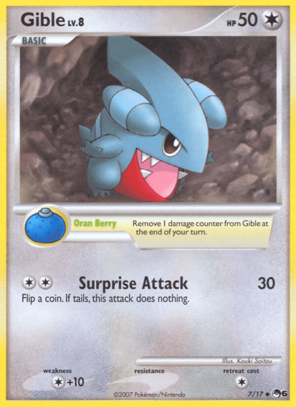 Colorless, Colorless[+10], Common, Holofoil, Normal, POP Series 6 Gible (7/17) [POP Series 6] - Trading Card World