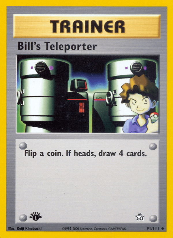 1st Edition Normal, 91, Item, Neo Genesis 1st Edition, Uncommon Bill's Teleporter (91/111) [Neo Genesis 1st Edition] - Trading Card World