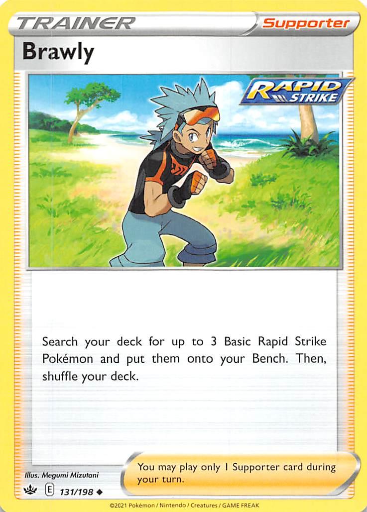 131, Normal, Reverse Holofoil, Supporter, Sword & Shield: Chilling Reign, Uncommon Brawly (131/198) [Sword & Shield: Chilling Reign] - Trading Card World