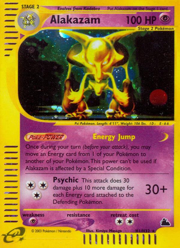 H1, Holo Rare, Holofoil, Psychic, Psychic[×2], Reverse Holofoil, Skyridge Alakazam (H1/H32) [Skyridge] - Trading Card World