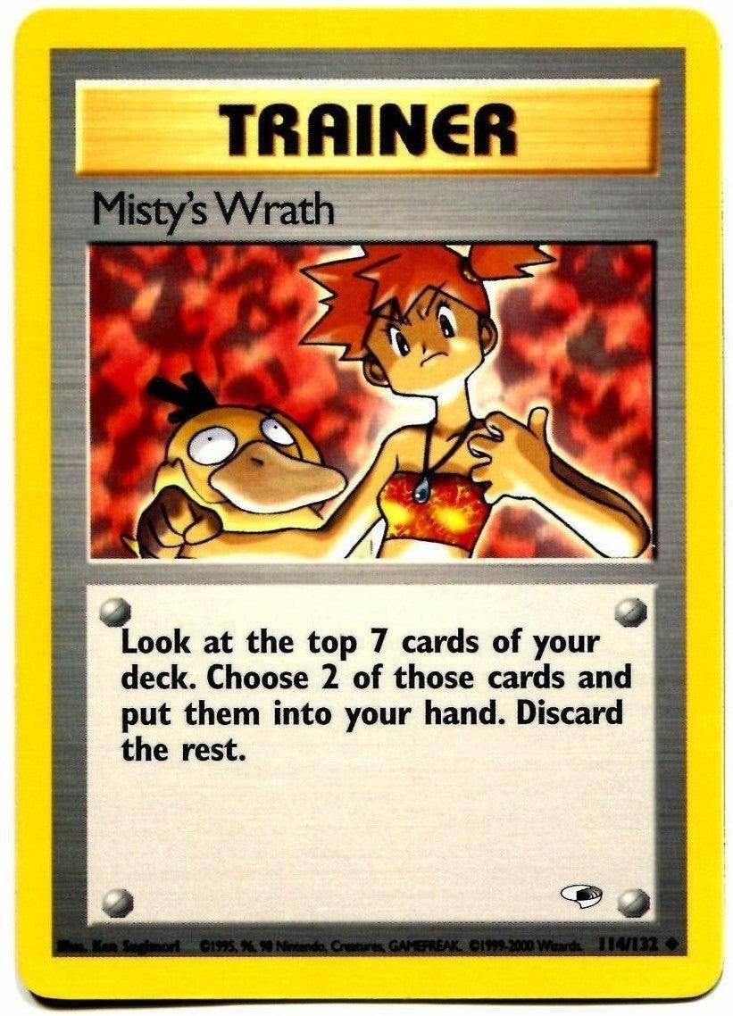 114, Gym Heroes Unlimited, Item, Normal, Uncommon Misty's Wrath (114/132) [Gym Heroes Unlimited] - Trading Card World
