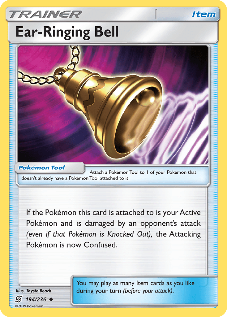 194, Item, Normal, Reverse Holofoil, Sun & Moon: Unified Minds, Uncommon Ear-Ringing Bell (194/236) [Sun & Moon: Unified Minds] - Trading Card World