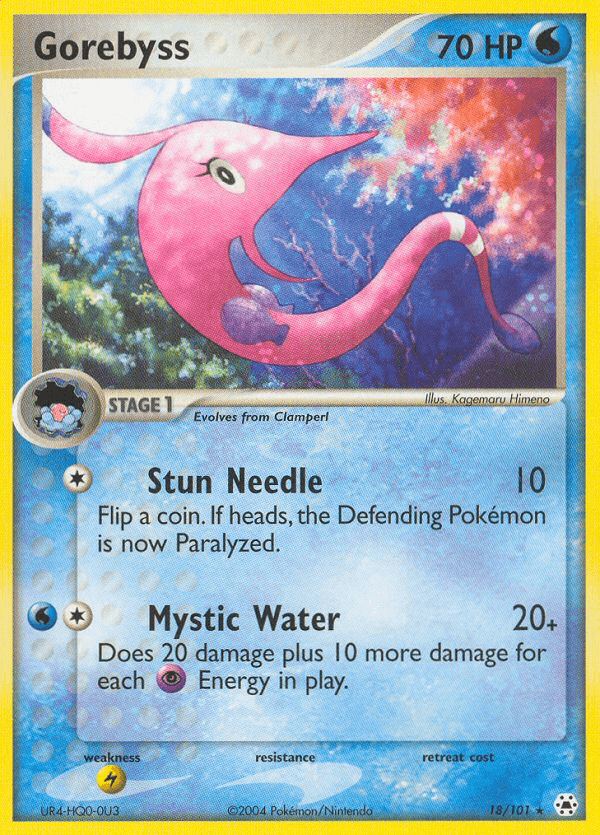 18, EX: Hidden Legends, Lightning[×2], Normal, Rare, Reverse Holofoil, Water Gorebyss (18/101) [EX: Hidden Legends] - Trading Card World