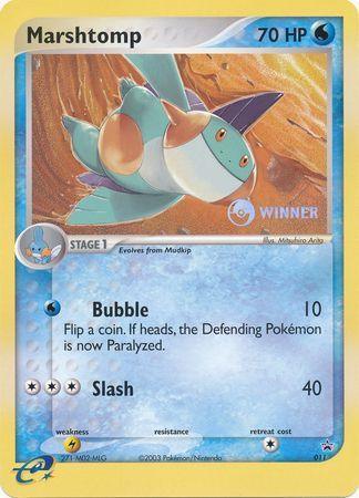 011, Lightning[×2], Nintendo: Black Star Promos, Normal, Promo, Water Marshtomp (011) (Jumbo Card) [Nintendo: Black Star Promos] - Trading Card World