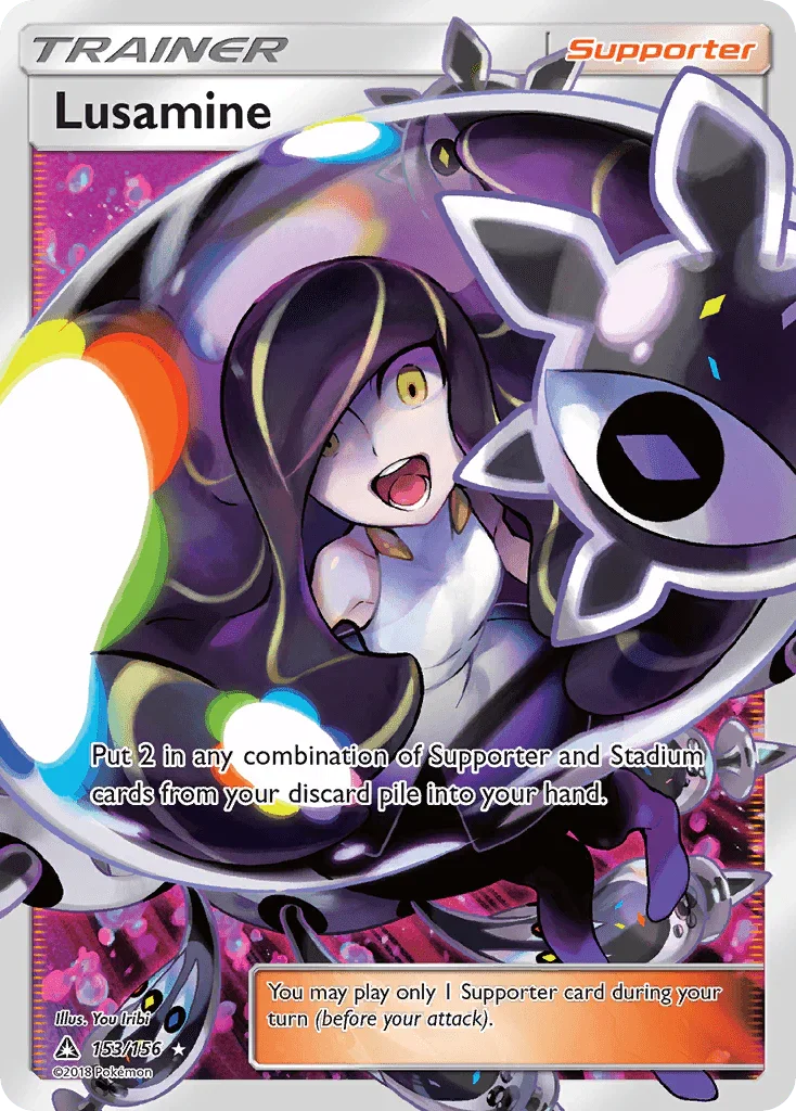 153, Holofoil, Sun & Moon: Ultra Prism, Supporter, Ultra Rare Lusamine (153/156) [Sun & Moon: Ultra Prism] - Trading Card World