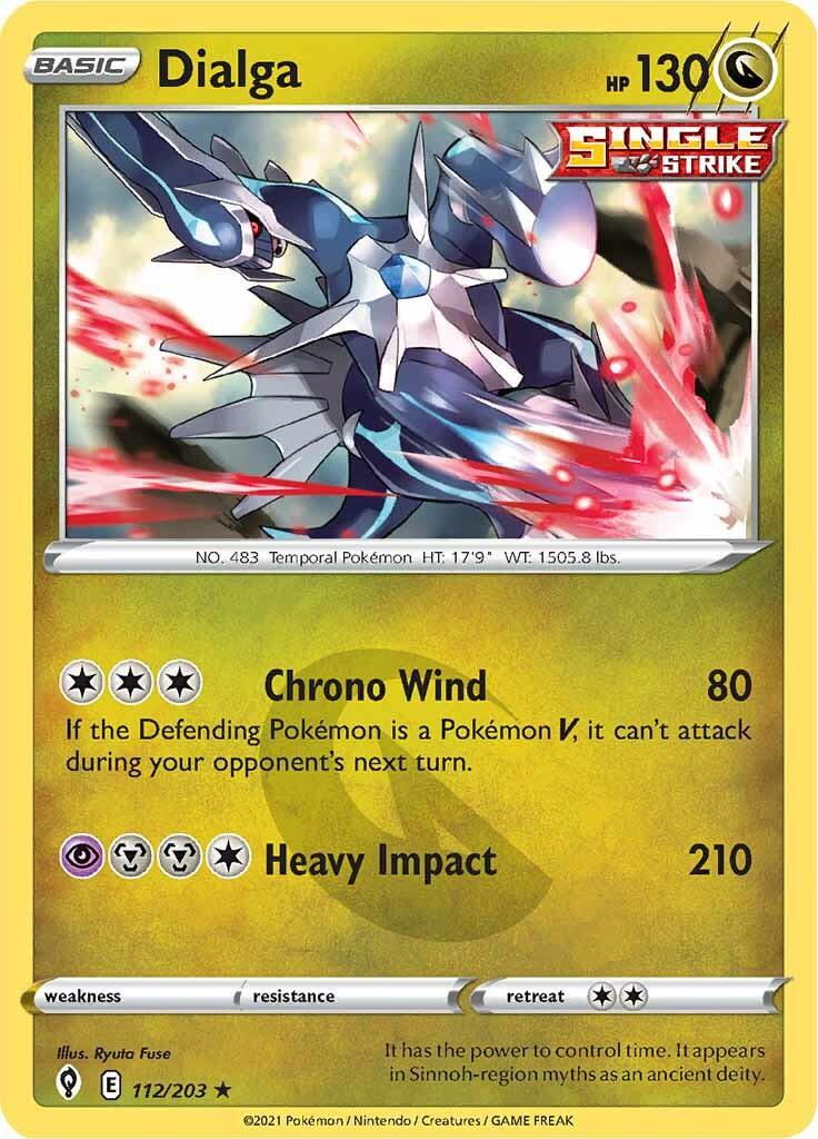 112, Dragon, Holo Rare, Holofoil, Reverse Holofoil, Sword & Shield: Evolving Skies Dialga (112/203) [Sword & Shield: Evolving Skies] - Trading Card World