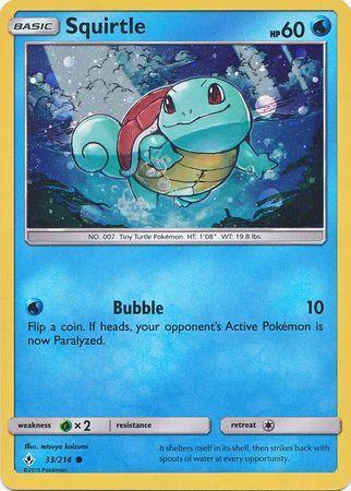 33, Grass[×2], Holofoil, Promo, Sun & Moon: Unbroken Bonds, Water Squirtle (33/214) (Premium Collection Promo) [Sun & Moon: Unbroken Bonds] - Trading Card World