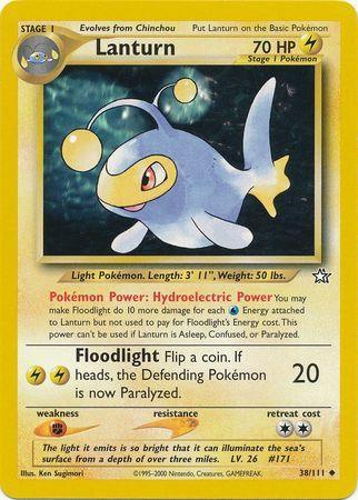 38, Fighting[×2], Lightning, Neo Genesis Unlimited, Normal, Uncommon Lanturn (38/111) [Neo Genesis Unlimited] - Trading Card World