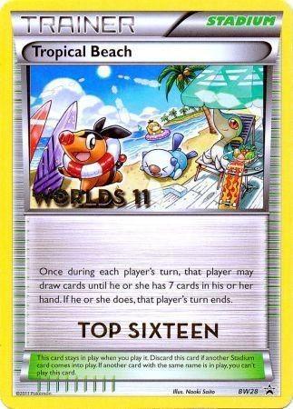 Black & White: Black Star Promos, BW28, Holofoil, Normal, Promo, Stadium Tropical Beach (BW28) (Top 16) [Black & White: Black Star Promos] - Trading Card World