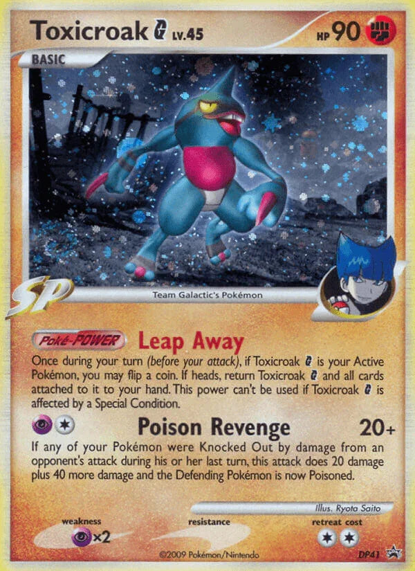 Black Star Promo, Diamond & Pearl: Black Star Promos, DP41, Fighting, Holofoil, Psychic[×2] Toxicroak G (DP41) [Diamond & Pearl: Black Star Promos] - Trading Card World