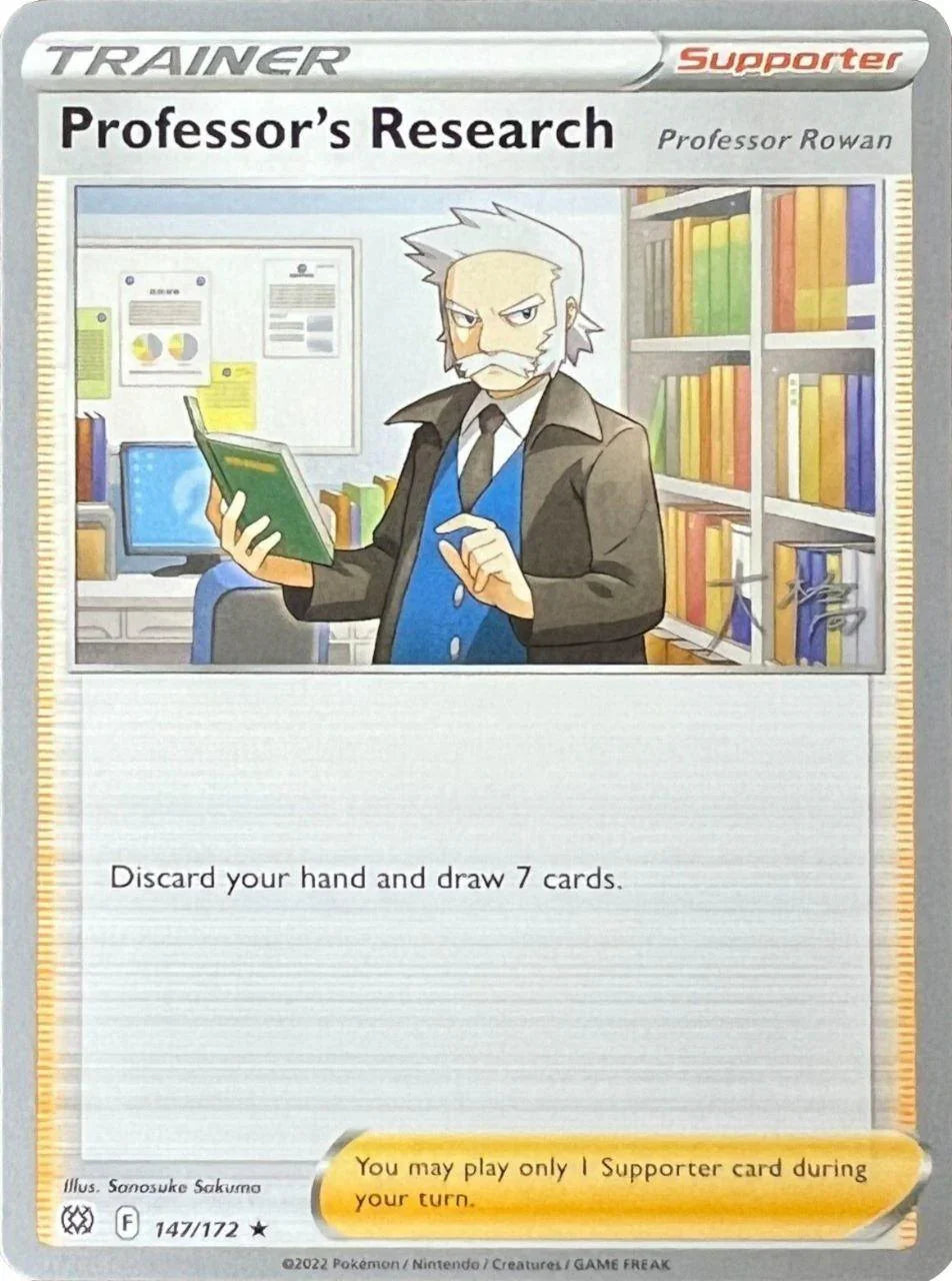 147, Normal, Rare, Supporter, World Championships 2022 Professor's Research (147/172) (Professor Rowan) (Ice Rider Palkia - Rikuto Ohashi) [World Championships 2022] - Trading Card World