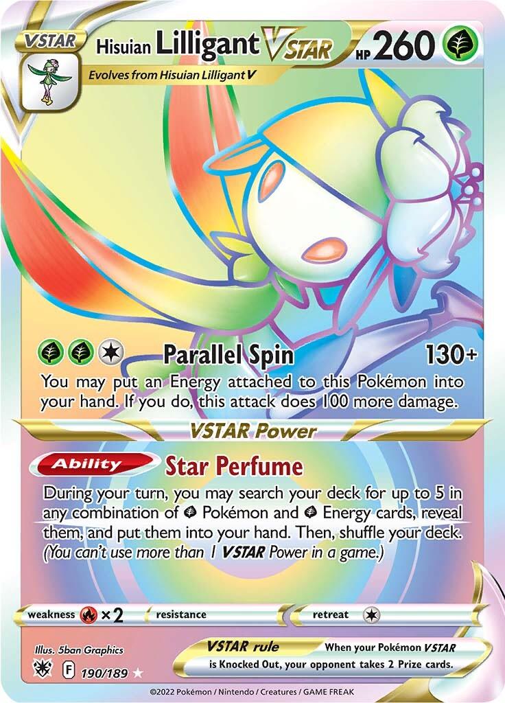 190, Fire [x2], Grass, Holofoil, Secret Rare, Sword & Shield: Astral Radiance Hisuian Lilligant VSTAR (190/189) [Sword & Shield: Astral Radiance] - Trading Card World