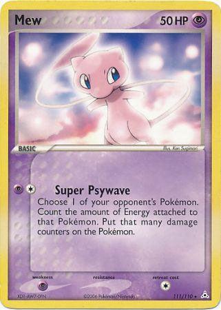 111, EX: Holon Phantoms, Normal, Psychic, Psychic[×2], Rare Mew (111/110) (Non Holo DVD Promo) [EX: Holon Phantoms] - Trading Card World