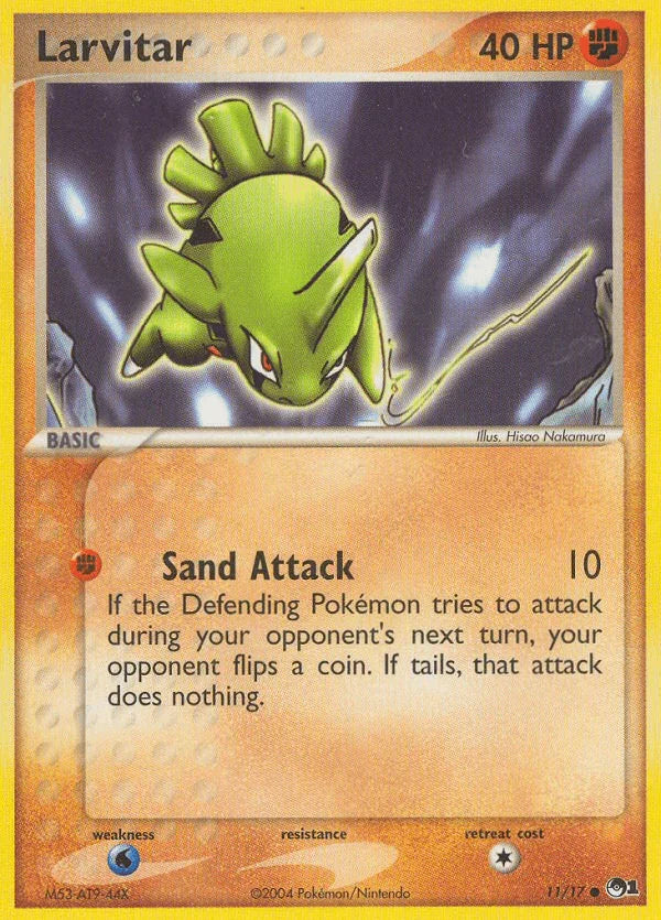 11, Common, Fighting, Normal, POP Series 1, Water[×2] Larvitar (11/17) [POP Series 1] - Trading Card World