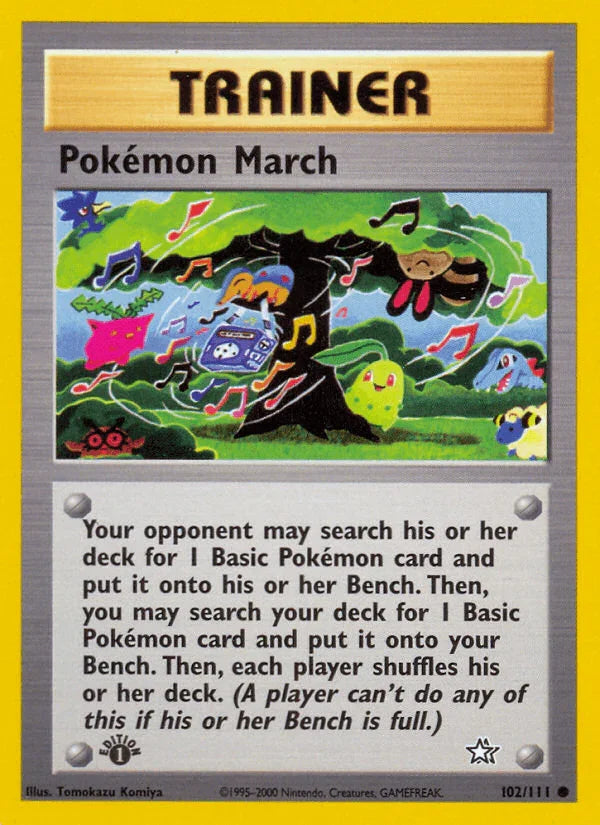 102, 1st Edition Normal, Common, Neo Genesis 1st Edition, Trainer Pokemon March (102/111) [Neo Genesis 1st Edition] - Trading Card World