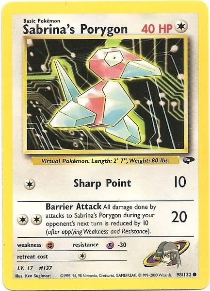 98, Colorless, Common, Fighting[×2], Gym Challenge Unlimited, Normal, Psychic[-30] Sabrina's Porygon (98/132) [Gym Challenge Unlimited] - Trading Card World