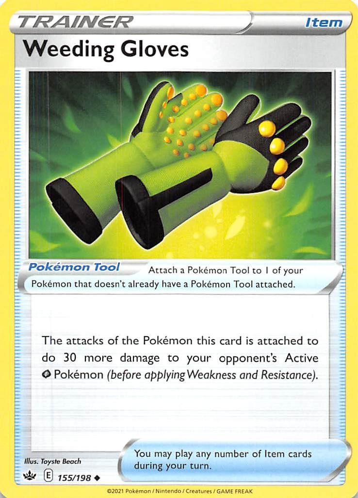 155, Item, Normal, Reverse Holofoil, Sword & Shield: Chilling Reign, Uncommon Weeding Gloves (155/198) [Sword & Shield: Chilling Reign] - Trading Card World