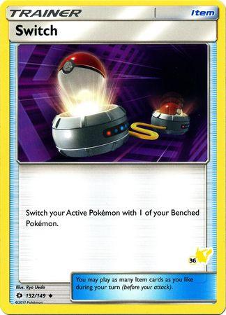 132, Battle Academy 2020, Item, Normal, Promo Switch (132/149) (Pikachu Stamp #36) [Battle Academy 2020] - Trading Card World