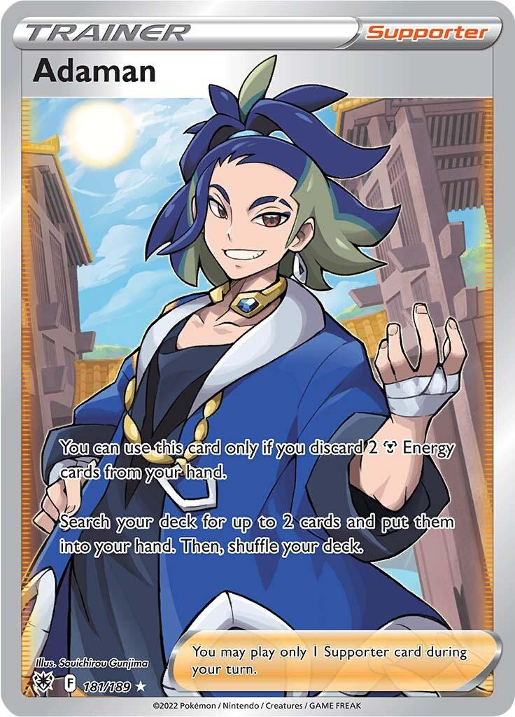 181, Holofoil, Supporter, Sword & Shield: Astral Radiance, Ultra Rare Adaman (181/189) [Sword & Shield: Astral Radiance] - Trading Card World