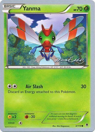 Common, Fighting[-20], Grass, Lightning[×2], Normal, World Championships 2016 Yanma (3/119) (Bebe - Jesper Eriksen) [World Championships 2016] - Trading Card World