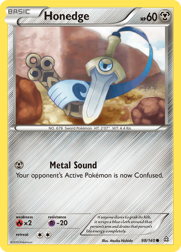 98, Common, Fire[×2], Metal, Normal, Psychic[-20], Reverse Holofoil, XY: Primal Clash Honedge (98/160) [XY: Primal Clash] - Trading Card World