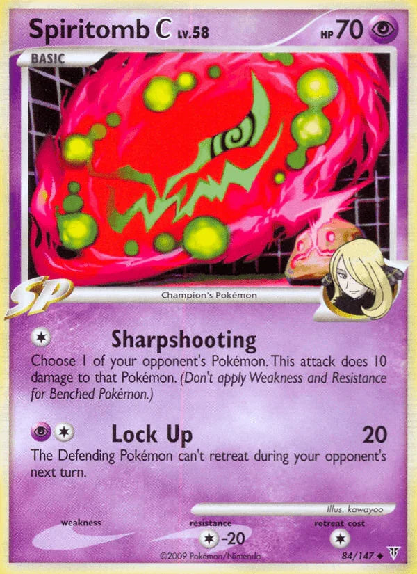 84, Colorless[-20], Normal, Platinum: Supreme Victors, Psychic, Reverse Holofoil, Uncommon Spiritomb C (84/147) [Platinum: Supreme Victors] - Trading Card World