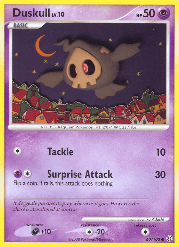 60, Colorless[-20], Common, Darkness[+10], Diamond & Pearl: Stormfront, Normal, Psychic, Reverse Holofoil Duskull (60/100) [Diamond & Pearl: Stormfront] - Trading Card World