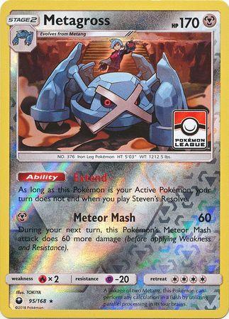 95, Fire[×2], Metal, Promo, Psychic[-20], Reverse Holofoil, Sun & Moon: Celestial Storm Metagross (95/168) (League Promo) [Sun & Moon: Celestial Storm] - Trading Card World