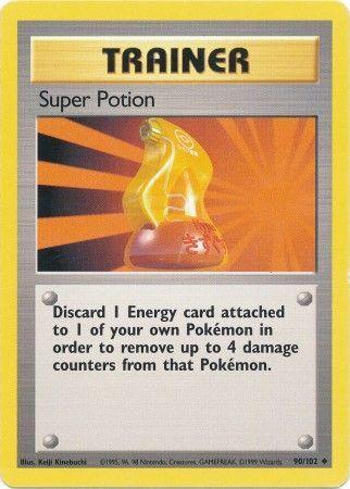 90, Base Set Unlimited, Normal, Trainer, Uncommon Super Potion (90/102) [Base Set Unlimited] - Trading Card World