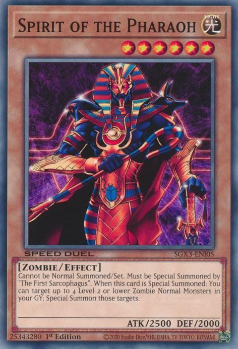 1st Edition, Common, Effect Monster, Light, Speed Duel GX: Duelists of Shadows, Zombie Spirit of the Pharaoh [SGX3-ENI05] Common - Trading Card World