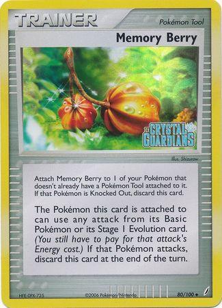 80, EX: Crystal Guardians, Item, Reverse Holofoil, Uncommon Memory Berry (80/100) (Stamped) [EX: Crystal Guardians] - Trading Card World